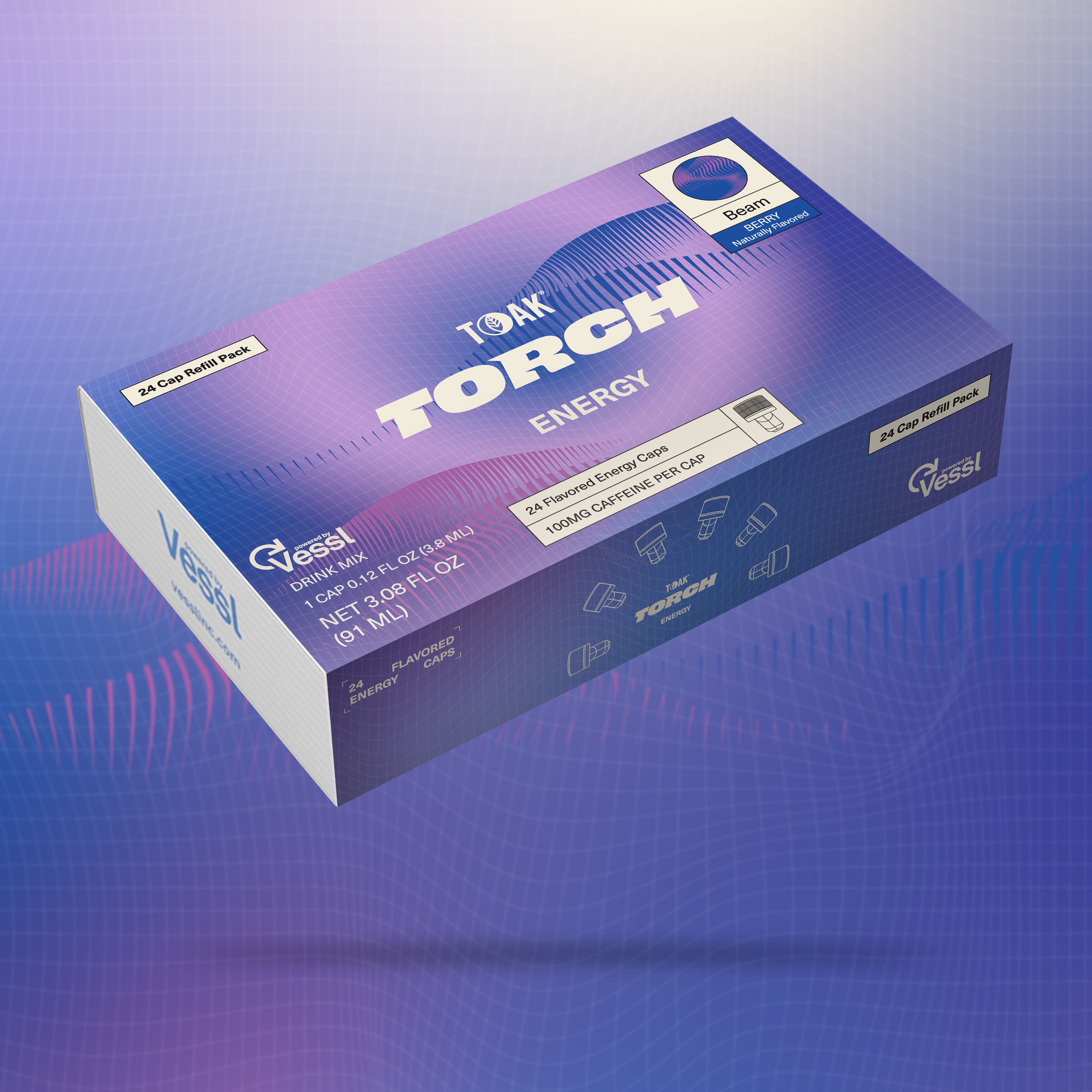 TOAK Torch Energy: Beam Flavor 24 Cap Refill Pack